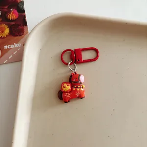 Cute cartoon horse keychain pendant, stylish bag accessory and creative new year gift.