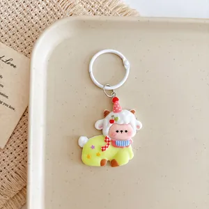 Cute cartoon sheep keychain pendant, sweet style backpack ornament and stylish gift for students.