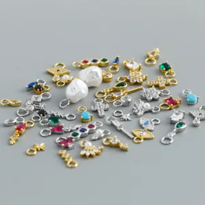 Set di ciondoli per orecchini fai-da-te in argento sterling S925 per creazione di gioielli