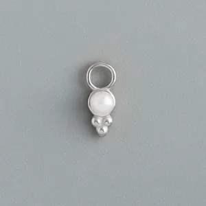 Ciondolo per Orecchino DIY in Argento Sterling 925 Charm con Perla Accessorio Variante