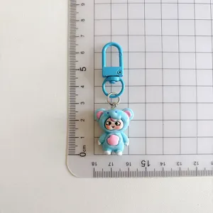 Cute cartoon character keychain bag charm, lovely acrylic or resin pendant for school bag accessories.