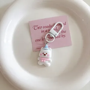 Cute cartoon puppy keychain bag charm adorable pendant accessories for daily gifts