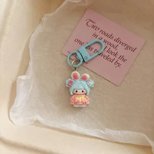 Schattige konijnenoren tekenfilm meisje sleutelhanger tas accessoire kawaii cadeautje