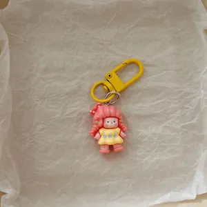 Cute little girl keychain pendant cartoon bag charm student schoolbag accessory gift