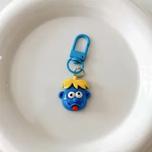 Cute cartoon funny character keychain pendant for school bag ornament and daily gift