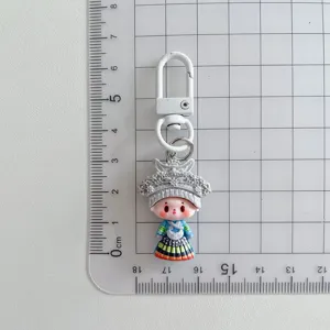Cute ethnic style girl keychain cartoon student backpack pendant accessory great gift