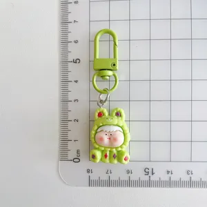 Mignon porte-clés grenouille dessin animé pendentif sac accessoire cadeau pour ami