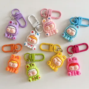 Joli poupée de dessin animé porte-clés coloré sac pendentif accessoire cadeau mignon