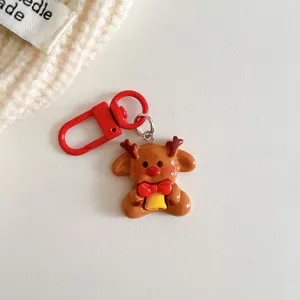 Weihnachten Rentier Schlüsselanhänger süß Cartoon Tasche Anhänger für Rucksack tolles Geschenk.