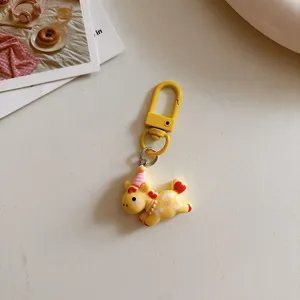 Cute running pony keychain bag charm, cartoon horse pendant for backpack and keys, gift.