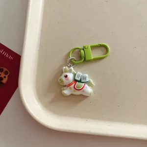 Cute cartoon pony keychain bag charm, creative horse year small gift and lovely daily accessory.