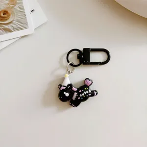 Cute running pony keychain cartoon horse bag charm stylish schoolbag accessory for students.