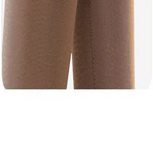 Close-up detail of thermal underwear fabric, soft ribbed texture, warm brown winter apparel.