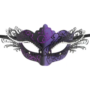 Metall Schmetterling Maskerade Maske mit Strass und Glitzer für Halloween Party Kostüm.
