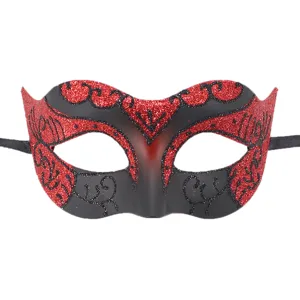 Venice Masquerade Mask For Women Men Glitter Sequin Painted Mysterious Eye Mask For Carnival Halloween Party Costume Accessory