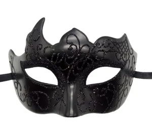 Μαύρη Ανδρική Μάσκα Μεταμφίεσης Halloween Κοστούμι Βενετσιάνικο Πάρτι Cosplay Απόδοση Αξεσουάρ