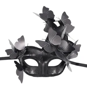 Schwarze Schmetterling Maskerade Maske für Halloween Party Kostüm und Cosplay Dekoration.