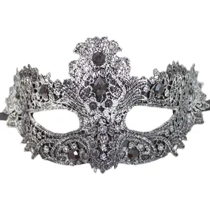 Elegante Strass Kant Masquerade Masker Plastic Basis Hol Ontwerp Voor Halloween Carnaval Kostuum Cosplay Optreden Feest Requisiten