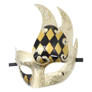 Venetiaans Masker Harlekijn Goud Zwart Carnaval Feest Halloween Kostuum rekwisiet