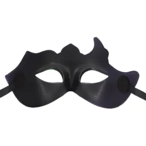 Halloween black masquerade mask bat wing design party costume detail view closeup product