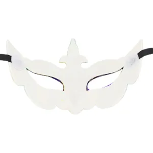 Masquerade mask detail back view with black strap party carnival prop accessory item