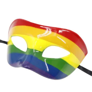Masque de mascarade arc-en-ciel pour couple, parfait pour Halloween, Pâques et fêtes de carnaval.
