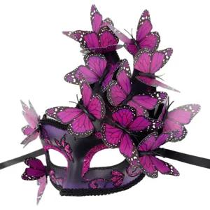 Lila Schmetterling Maskerade Maske fur Halloween Party Cosplay und Festival Dekoration