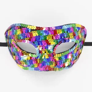 Bunte Pailletten Maske Augenmaske fuer Party Karneval Halloween Kostuem Requisite Accessoire