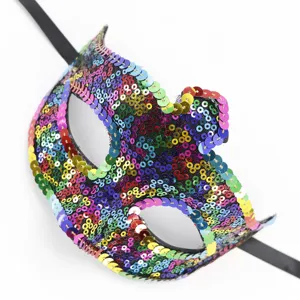 Bunte Pailletten Maske Maskerade Party Augenmaske fur Halloween Kostum Karneval Feierlich.