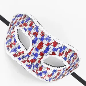 Glitzernde Maskenball Maske Detailansicht, Karneval Party Augenmaske Kostüm Zubehör.