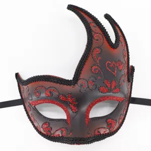 Dames Gemaskerd Bal Masker Voor Halloween Carnaval Feest Mysterieus Half Gezicht Oogmasker Met Glitter Kant Lint Bloemen Hart Zwaan Patroon