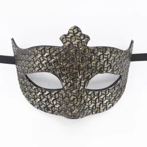 Máscara de Baile de Máscaras Romana Vintage para Fiesta de Carnaval de Halloween Máscara de Plástico Retro Textura en Relieve