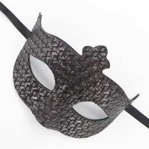 Máscara de cuero retro para fiesta de Halloween, antifaz estilo romano con cintas ajustables.