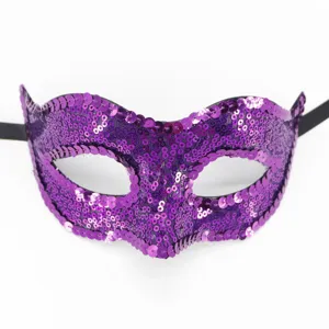 Maschera Veneziana in Pizzo con Paillettes per Donna Halloween Carnevale Pasqua Party Maschera per Occhi con Paillettes Lucide Accessori per Costumi