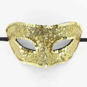 Goldene Pailletten Maske, edle Spitzenmaske fur Karneval Halloween Kostum Party Zubehor