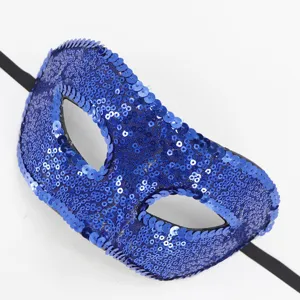 Blaue Pailletten Maskerade Augenmaske fur Party Karneval Halloween Kostum Zubehor.
