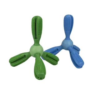 Jouet à Mâcher Interactif pour Chien en TPR Brosse à Dents Multibranches pour Nettoyage