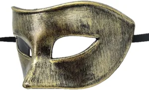 Vintage gouden mascarademasker voor heren, perfect voor Halloween, feestjes en cosplay.