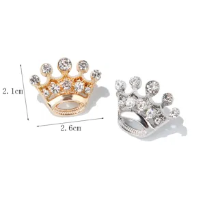 Spilla Corona Strass Brillante Piccola Spilla Cristallo Moda Abbigliamento Accessori