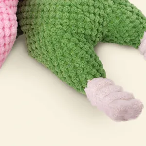 Cute plush dog squeaky toy, soft pineapple velvet fabric, perfect for pet teething and fun.