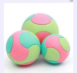 Durable rubber dog bouncy ball toy for medium large dogs teething play and teeth cleaning.