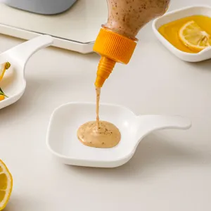 Ciotola per salsa in ceramica con manico, mini piatto per cucina condimento 88
