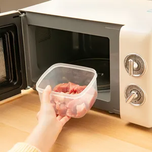Transparente Kunststoff Frischhaltedose mikrowellengeeignete Gefrierbox Kuechenbehaelter