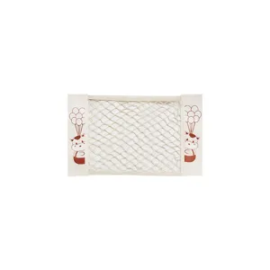 Sac de rangement en filet beige porte-sac poubelle suspendu avec motif vue principale