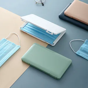 Tragbare Plastik Gesichtsmaske Aufbewahrungsbox Mit Deckel Staubdichter Masken Behälter Etui Für Zuhause Reisen Tägliche Organisation