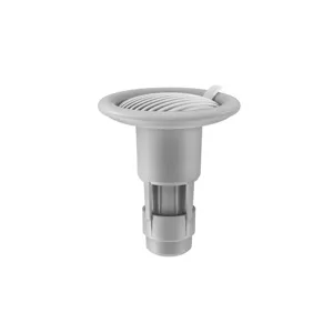 Grey plastic floor drain core anti-odor sink strainer one-way drainage filter main view