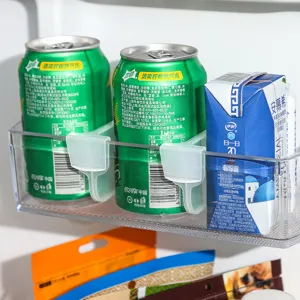 Transparante kunststof koelkast opbergmand hangende organizer met handige clips.