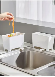 Kitchen sink garbage basket plastic food waste filter drain bin home storage container