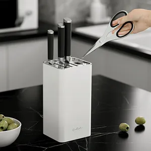 Moderno Cucina Portacoltelli Supporto PET ABS Plastica Top Cucina Ceppo Portacoltelli Organizzatore di Archiviazione Casa