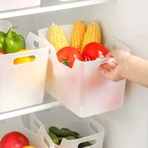Kitchen storage basket for fruit vegetable with handle box plastic container main